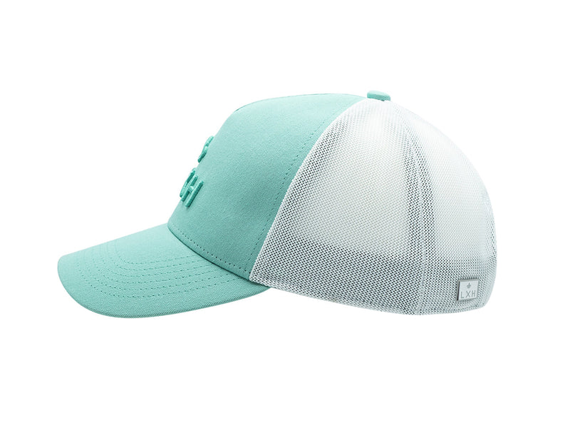 LXH Casquette « Évasion » Coton Ton sur Ton Bicolor Turquoise