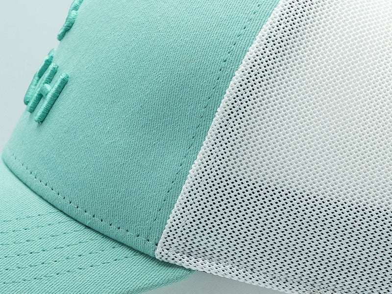 LXH Casquette « Évasion » Coton Ton sur Ton Bicolor Turquoise