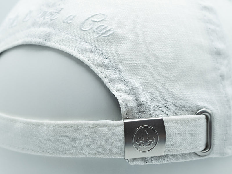 LXH Casquette « Héritage » Lin Ton sur Ton Blanc