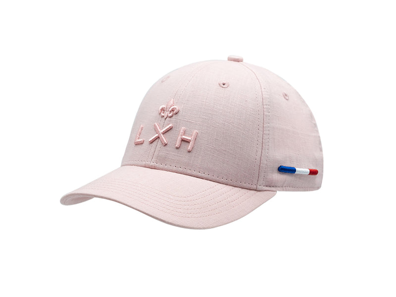 LXH Casquette « Héritage » Lin Ton sur Ton Rose