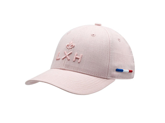 LXH Casquette « Héritage » Lin Ton sur Ton Rose