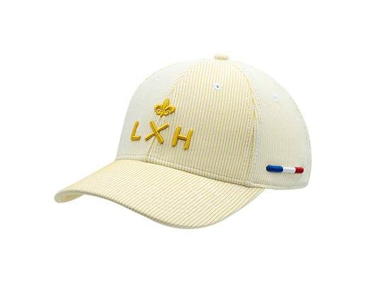 LXH Casquette « Héritage » Rayée Ton sur Ton Jaune