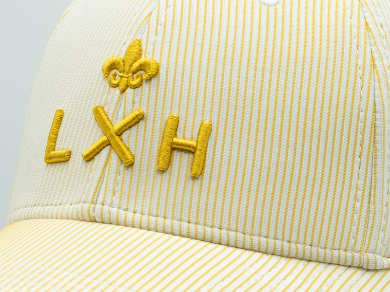 LXH Casquette « Héritage » Rayée Ton sur Ton Jaune