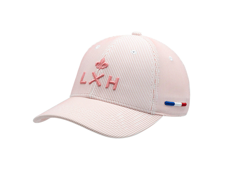 LXH Casquette « Héritage » Rayée Ton sur Ton Rose