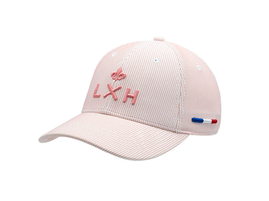 LXH Casquette « Héritage » Rayée Ton sur Ton Rose