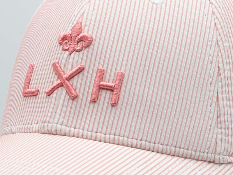 LXH Casquette « Héritage » Rayée Ton sur Ton Rose