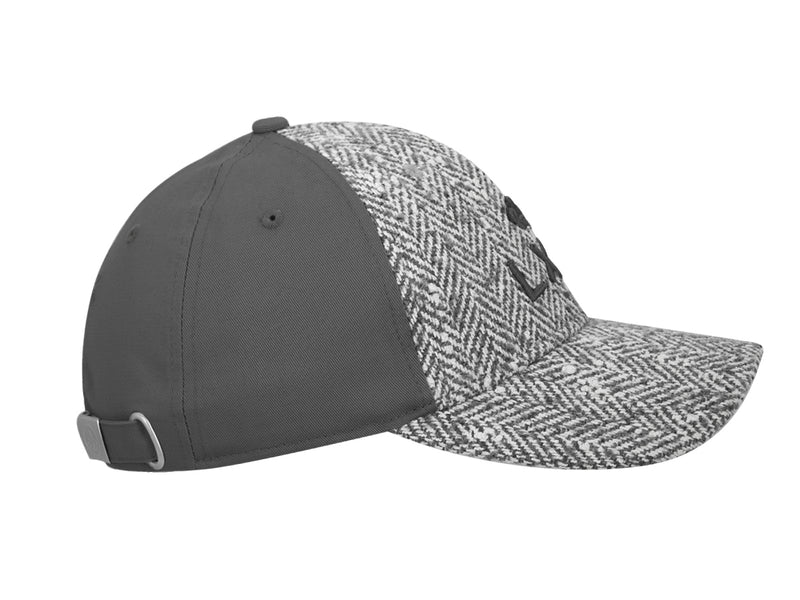 LXH Casquette « Héritage » Ton sur Ton Bi-Matière Chevron Moucheté Gris Perle