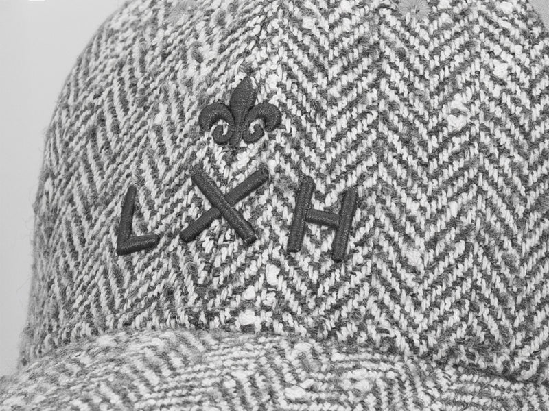 LXH Casquette « Héritage » Ton sur Ton Bi-Matière Chevron Moucheté Gris Perle