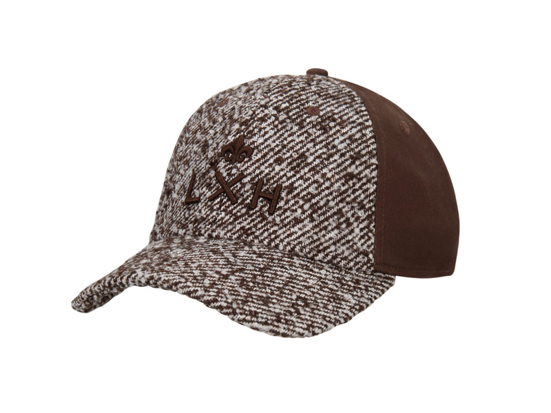 LXH Casquette « Héritage » Ton sur Ton Bi-Matière Sergé Moucheté Marron