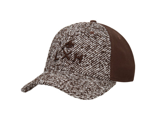 LXH Casquette « Héritage » Ton sur Ton Bi-Matière Sergé Moucheté Marron