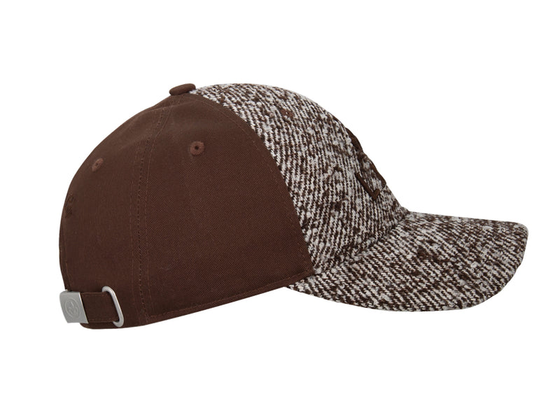 LXH Casquette « Héritage » Ton sur Ton Bi-Matière Sergé Moucheté Marron
