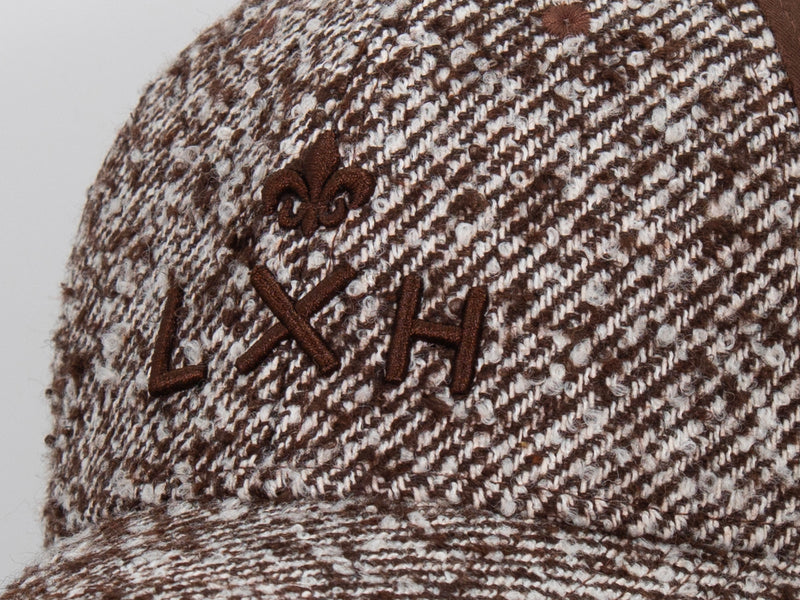 LXH Casquette « Héritage » Ton sur Ton Bi-Matière Sergé Moucheté Marron