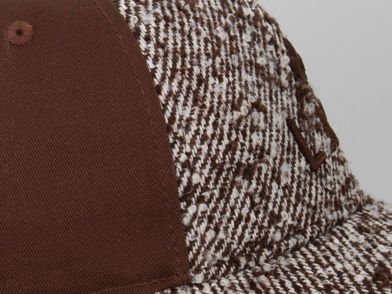 LXH Casquette « Héritage » Ton sur Ton Bi-Matière Sergé Moucheté Marron