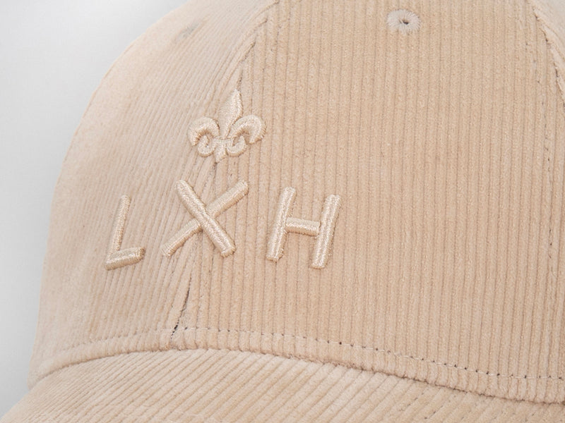 LXH Casquette « Héritage » Velours Côtelé Ton sur Ton Beige