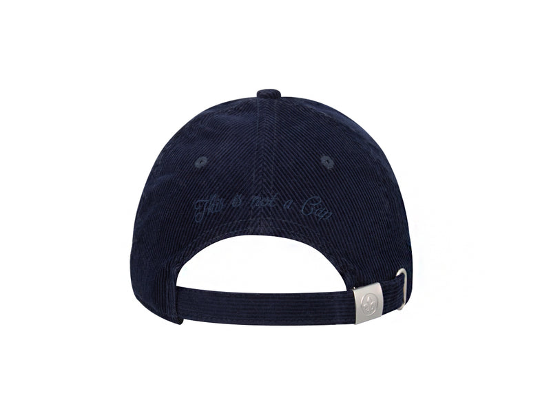 LXH Casquette « Héritage » Velours Côtelé Ton sur Ton Bleu Marine