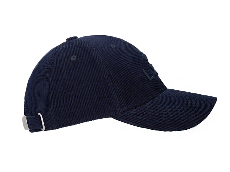 LXH Casquette « Héritage » Velours Côtelé Ton sur Ton Bleu Marine