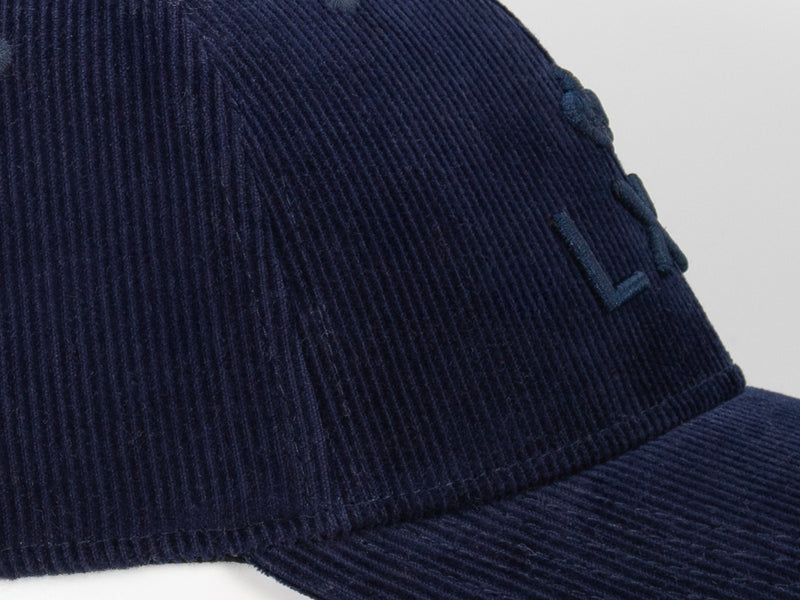 LXH Casquette « Héritage » Velours Côtelé Ton sur Ton Bleu Marine