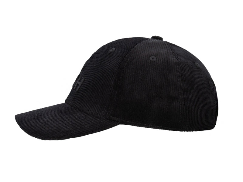 LXH Casquette « Héritage » Velours Côtelé Ton sur Ton Noir