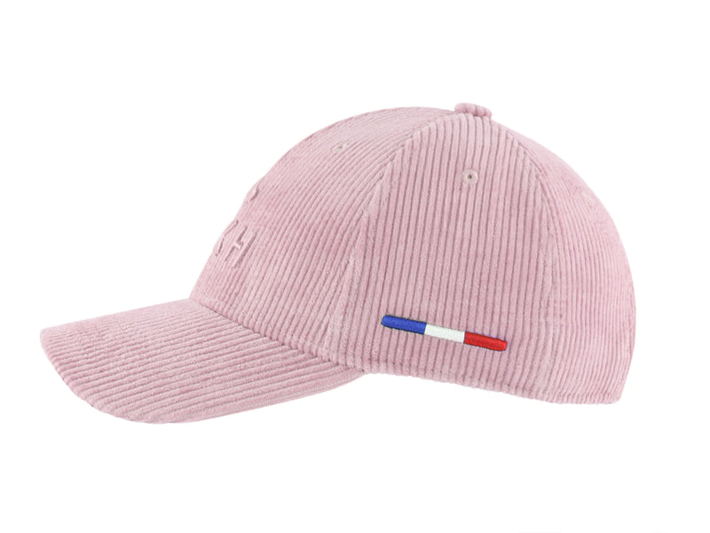 LXH Casquette « Héritage » Velours Côtelé Ton sur Ton Rose Pastel