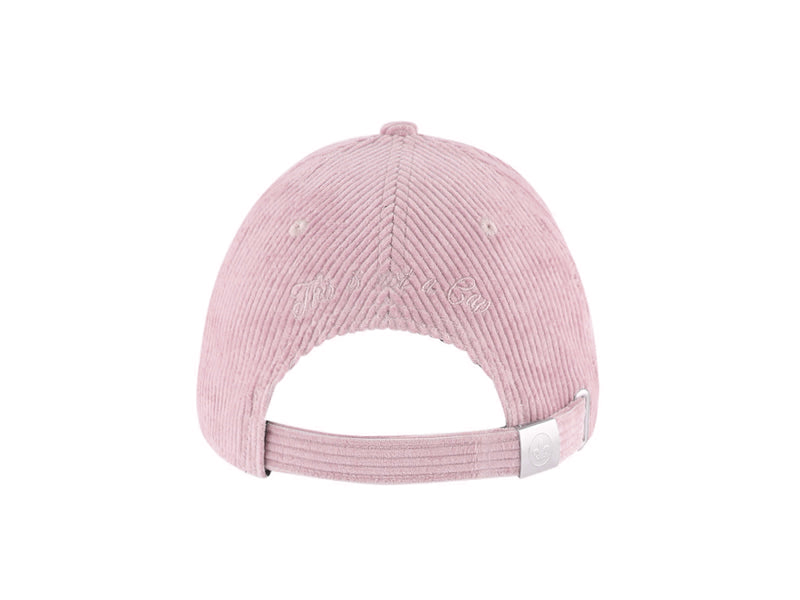 LXH Casquette « Héritage » Velours Côtelé Ton sur Ton Rose Pastel