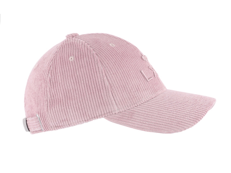 LXH Casquette « Héritage » Velours Côtelé Ton sur Ton Rose Pastel