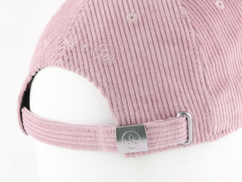 LXH Casquette « Héritage » Velours Côtelé Ton sur Ton Rose Pastel