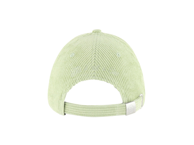 LXH Casquette « Héritage » Velours Côtelé Ton sur Ton Vert Pastel