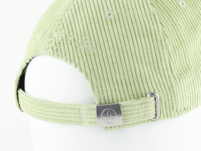 LXH Casquette « Héritage » Velours Côtelé Ton sur Ton Vert Pastel