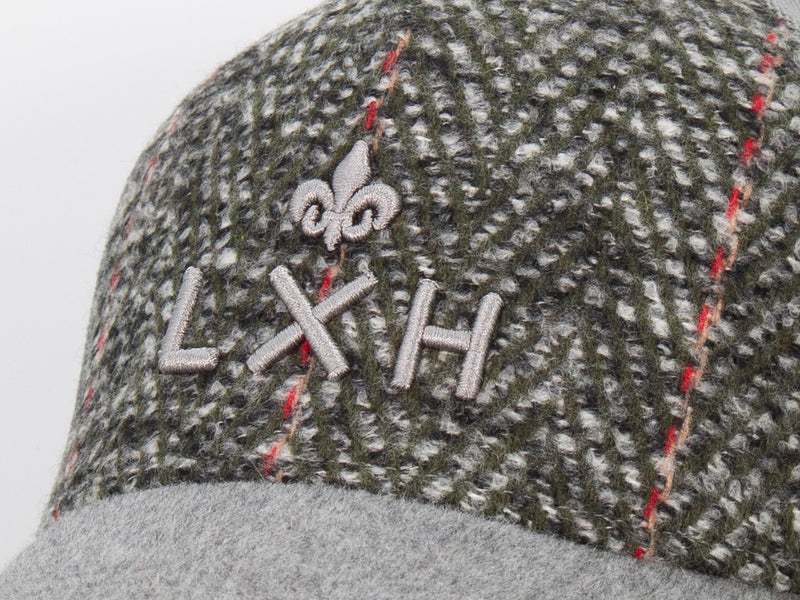 LXH Casquette « Évasion » Bi-Matière Chevron / Feutrine Gris Kaki