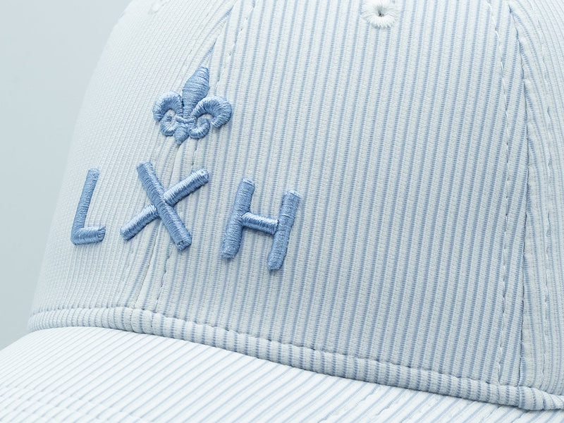 LXH Casquette « Héritage » Rayée Ton sur Ton Bleu