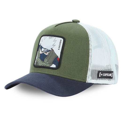 CAPSLAB Casquette Trucker Naruto Kakashi Vert