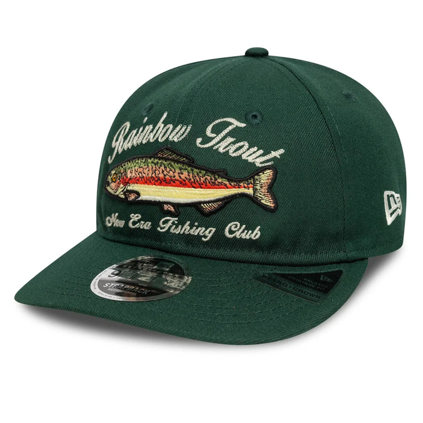 New Era Fishing Club Outdoor Retro Crown 9Fifty Olive Green