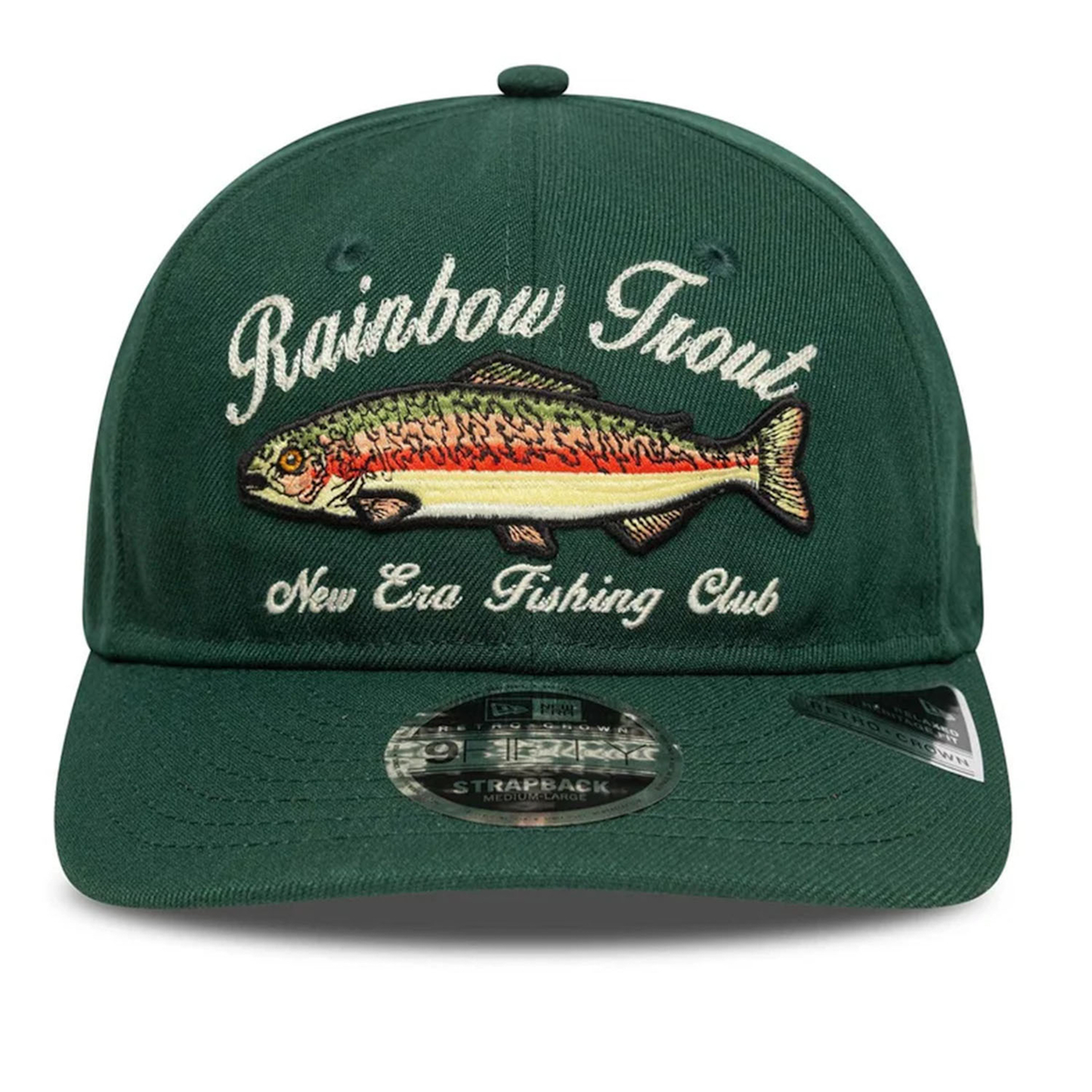 New Era Fishing Club Outdoor Retro Crown 9Fifty Olive Green