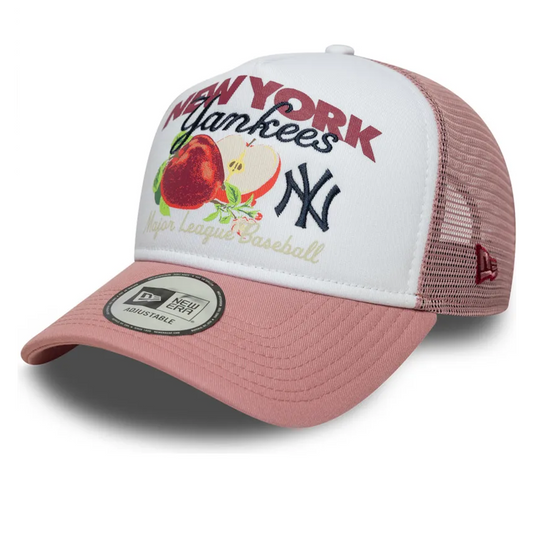 New Era Fruit Graphic New York Yankees MLB 9FORTY A Frame White and PinK