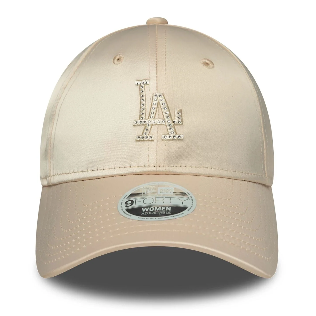 New Era LA Dodgers MLB Satin Rhinestone Cream 9FORTY Women