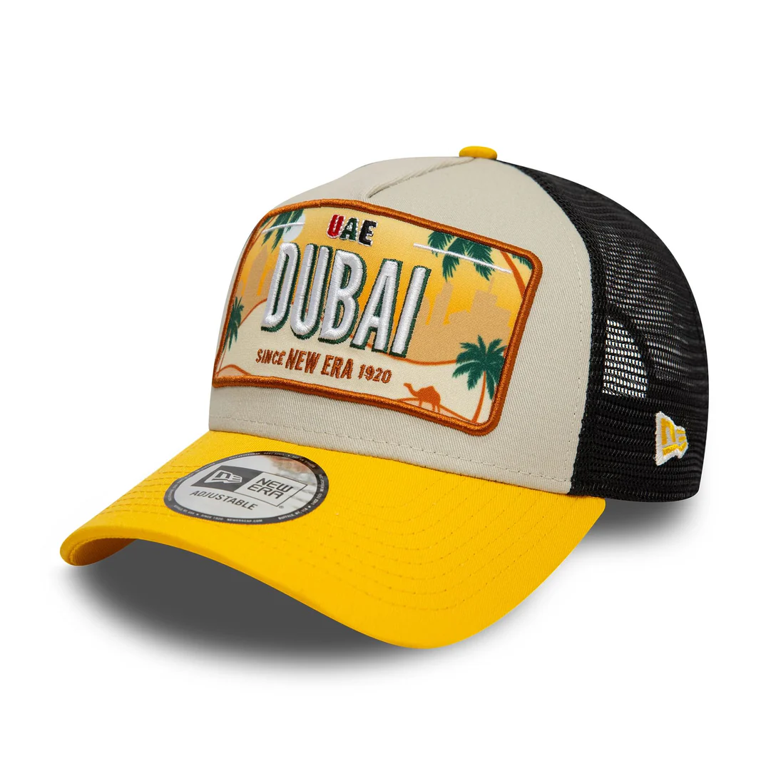 New Era Dubai License Plate Yellow Cream 9FORTY