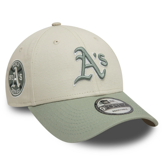 New Era Oakland Athletics 9FORTY World Series Patch Ivory-Green
