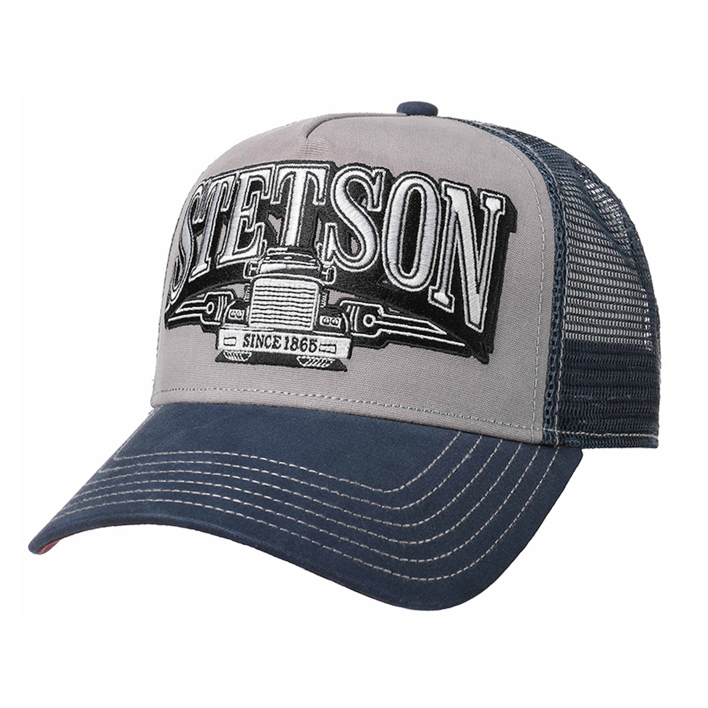 Stetson Casquette Trucker on the Truck Bleu/Grise