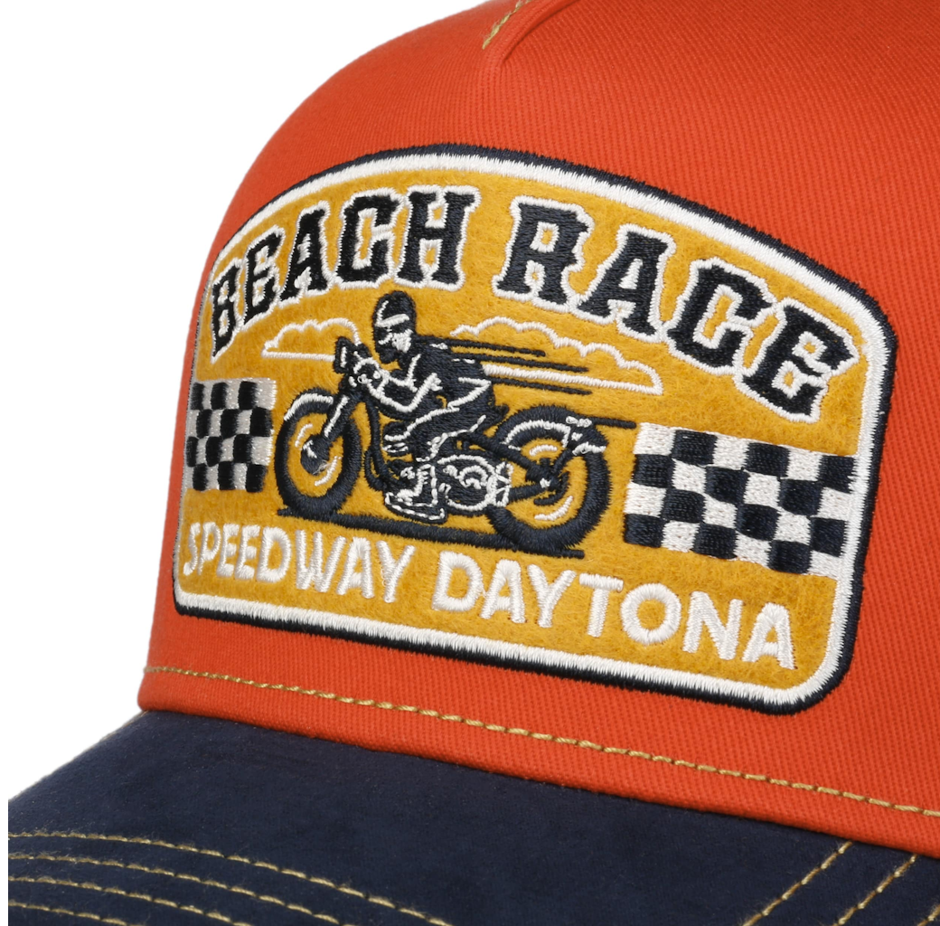 Stetson Beach Race Orange Navy