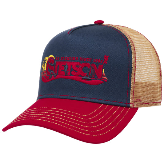 Stetson Casquette On Vacation Trucker Navy Rouge