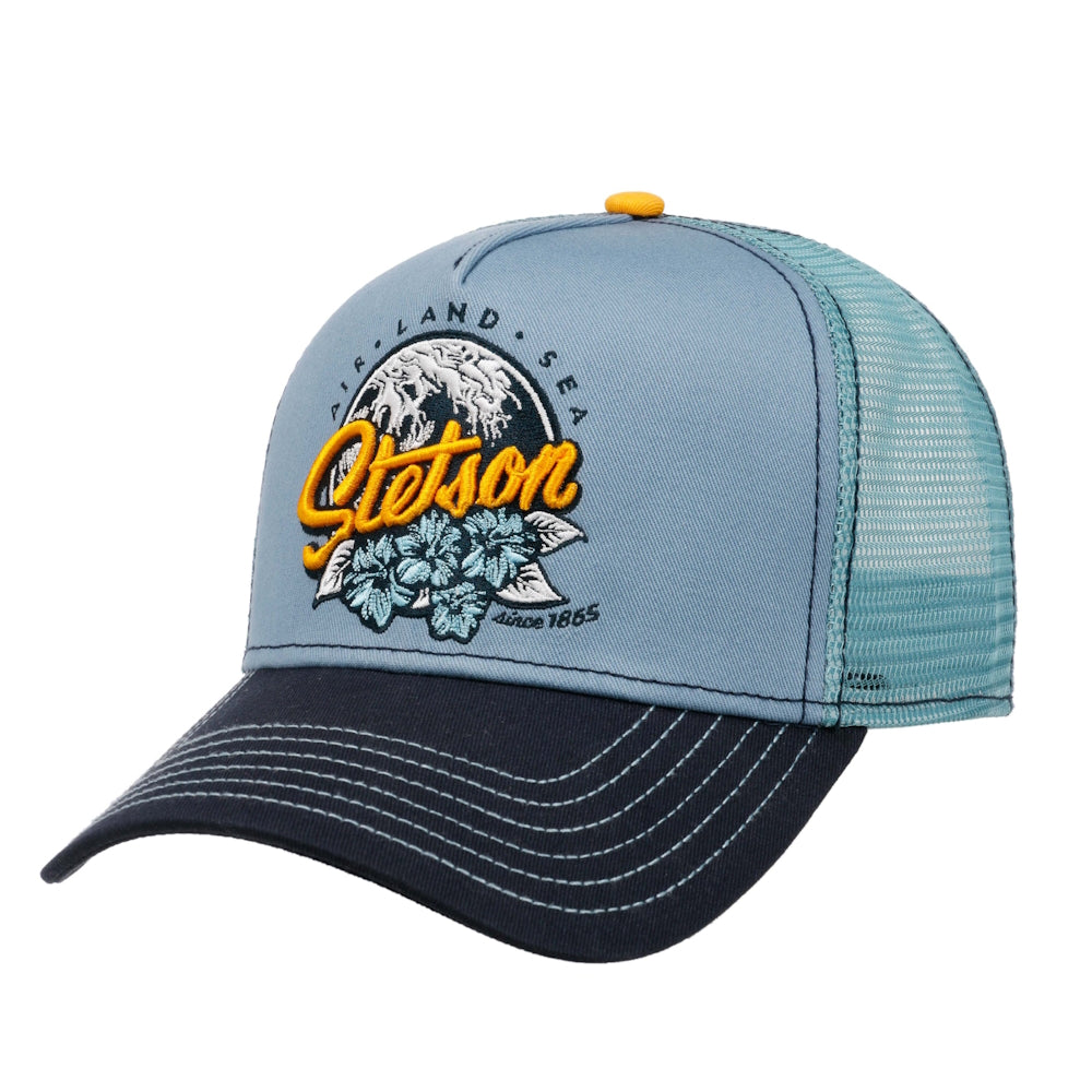 Stetson Casquette Trucker Air Land Sea Bleue