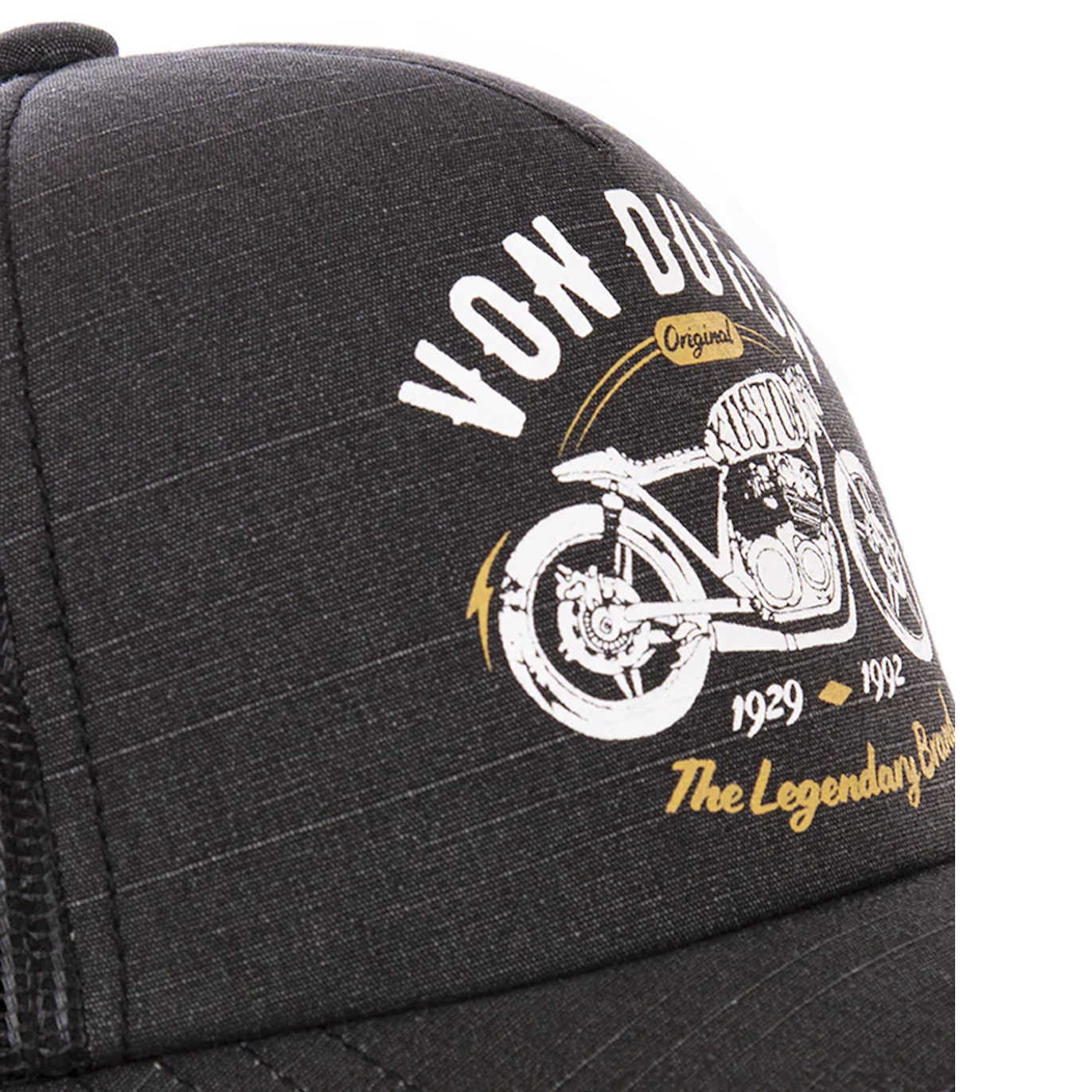 Von Dutch Casquette Baseball Biker Gris