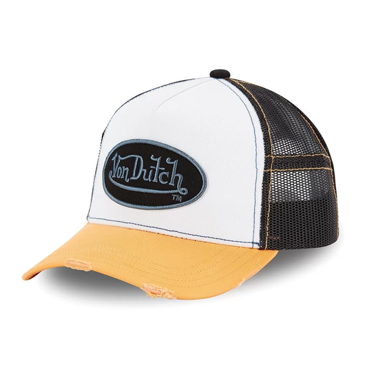 Von Dutch Casquette Baseball Trucker Summer Jaune/Blanc