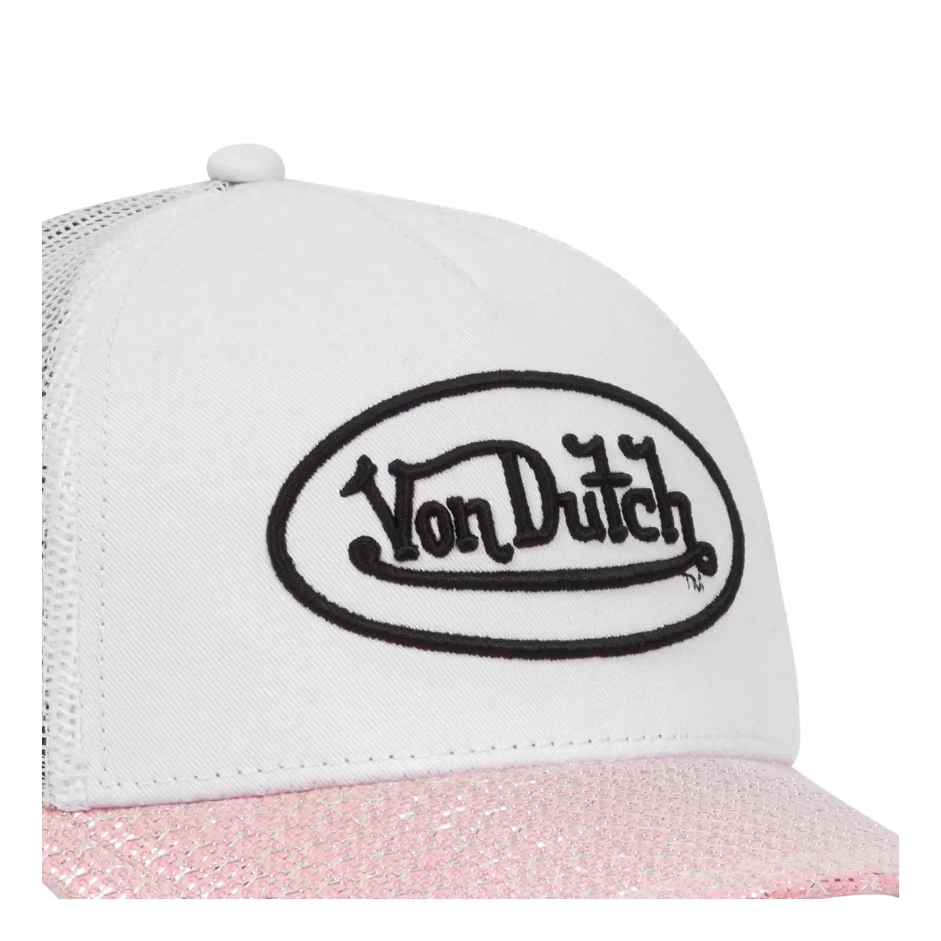 Von Dutch Casquette Blanche Baseball Snapback effet Pailleté SHINY