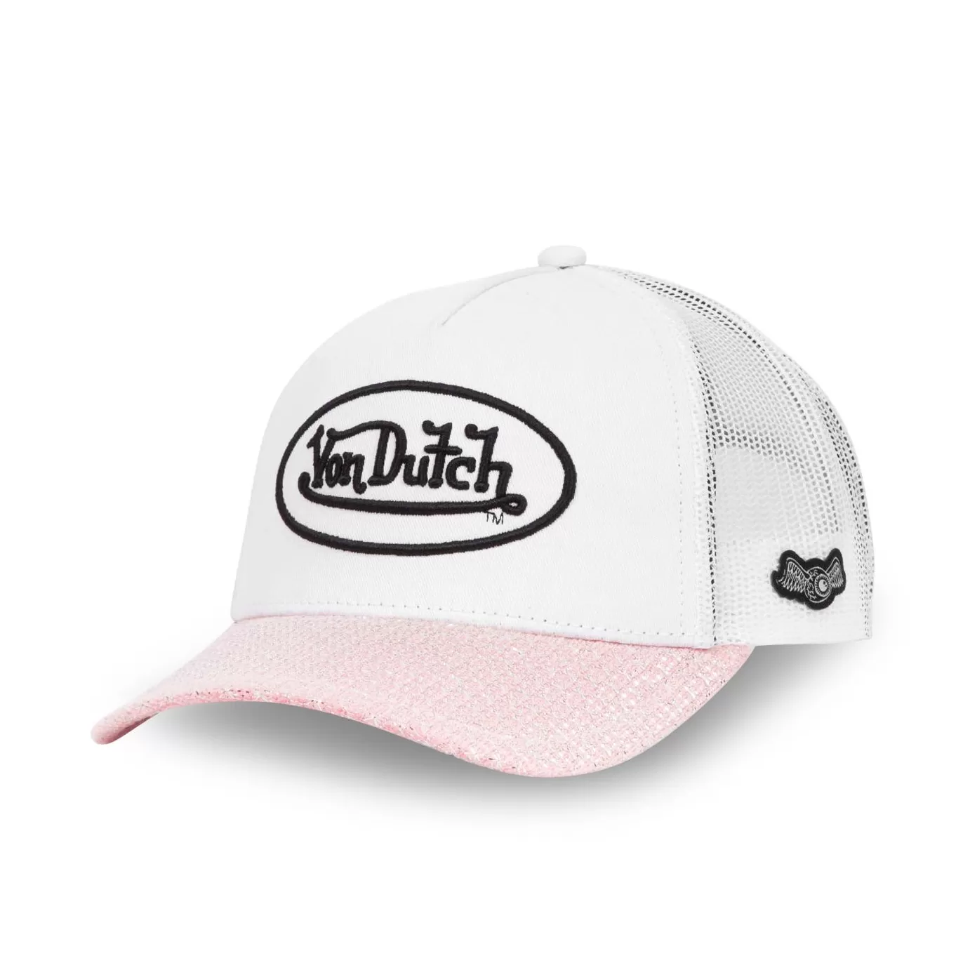 Von Dutch Casquette Blanche Baseball Snapback effet Pailleté SHINY