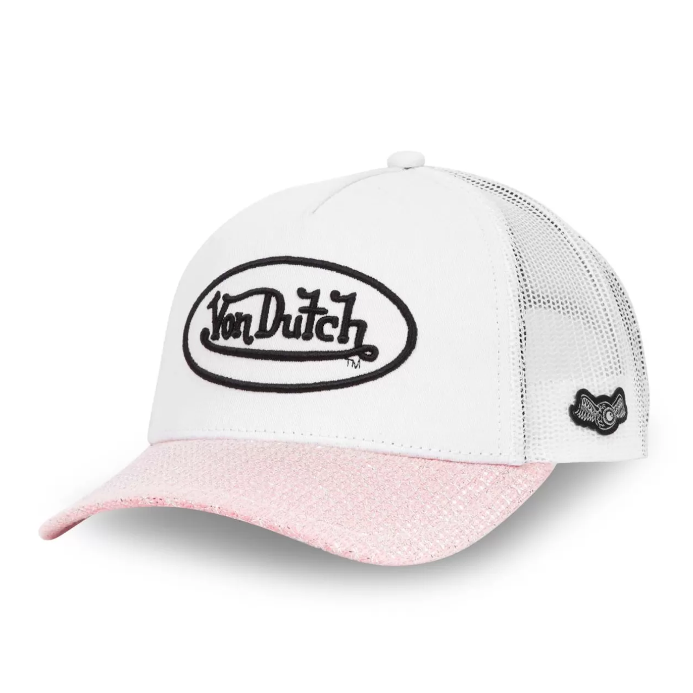 Von Dutch Casquette Blanche Baseball Snapback effet Pailleté SHINY