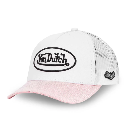 Von Dutch Casquette Blanche Baseball Snapback effet Pailleté SHINY