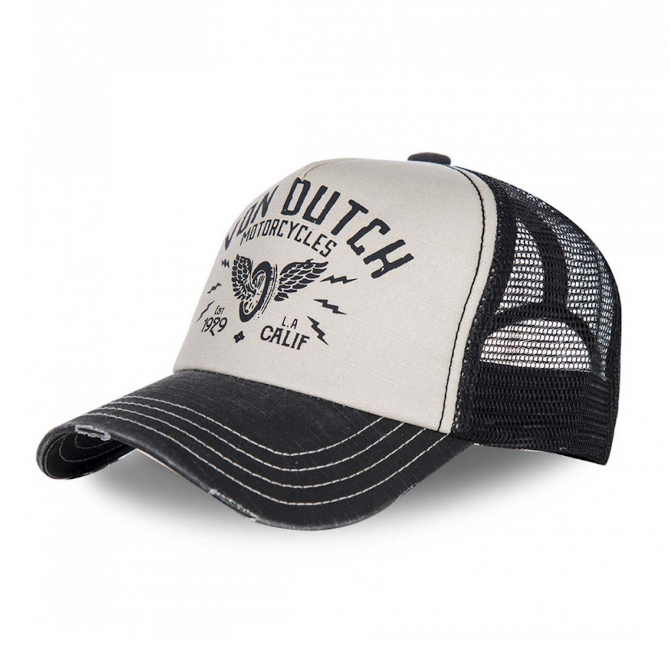 Von Dutch Casquette Crew Motorcyles Blanc/Noir