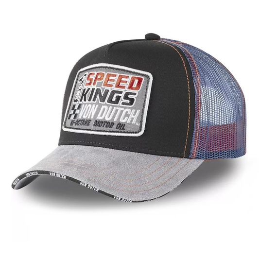 Von Dutch Casquette Trucker 1stSpeed Kings Noire, Bleu et Gris