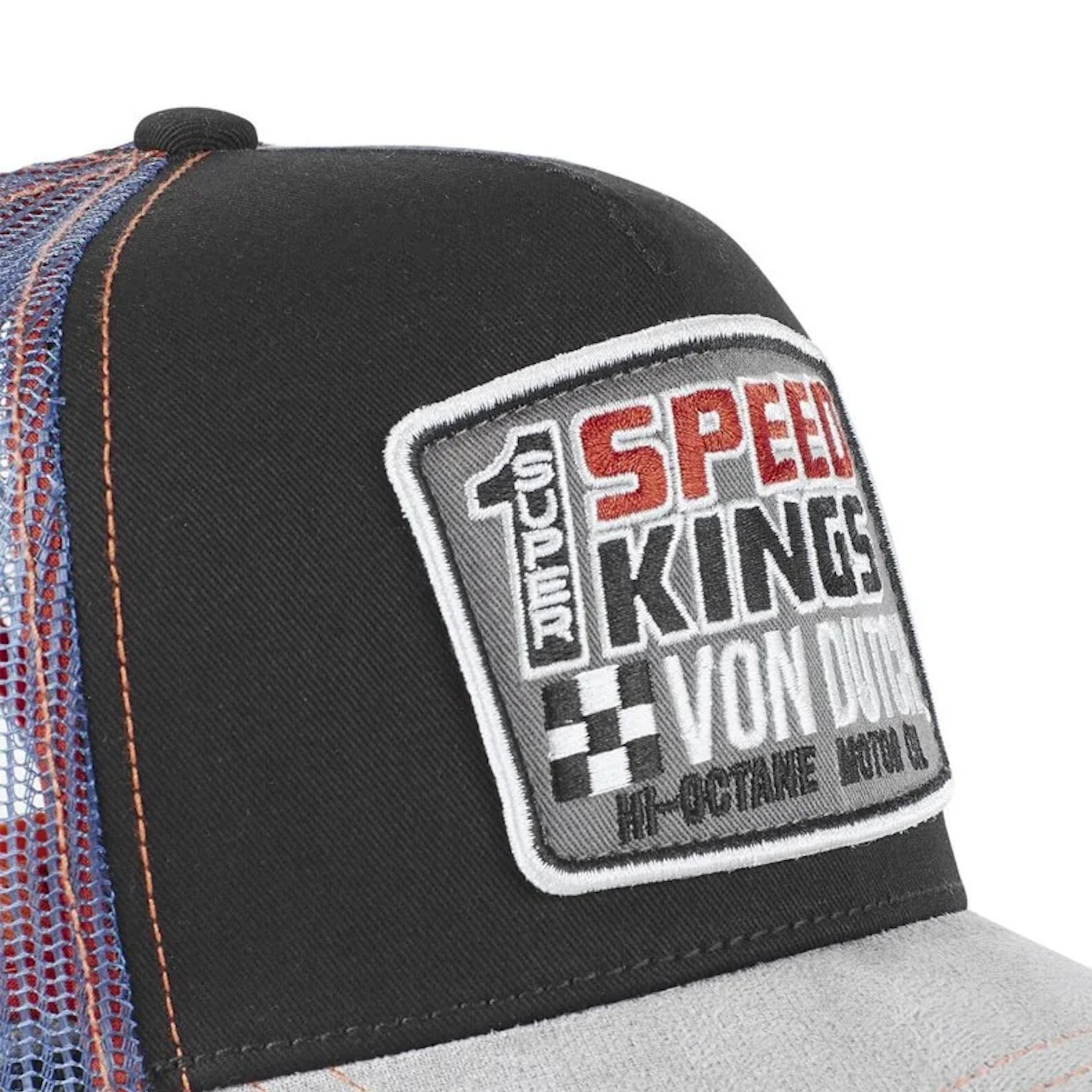 Von Dutch Casquette Trucker 1stSpeed Kings Noire, Bleu et Gris